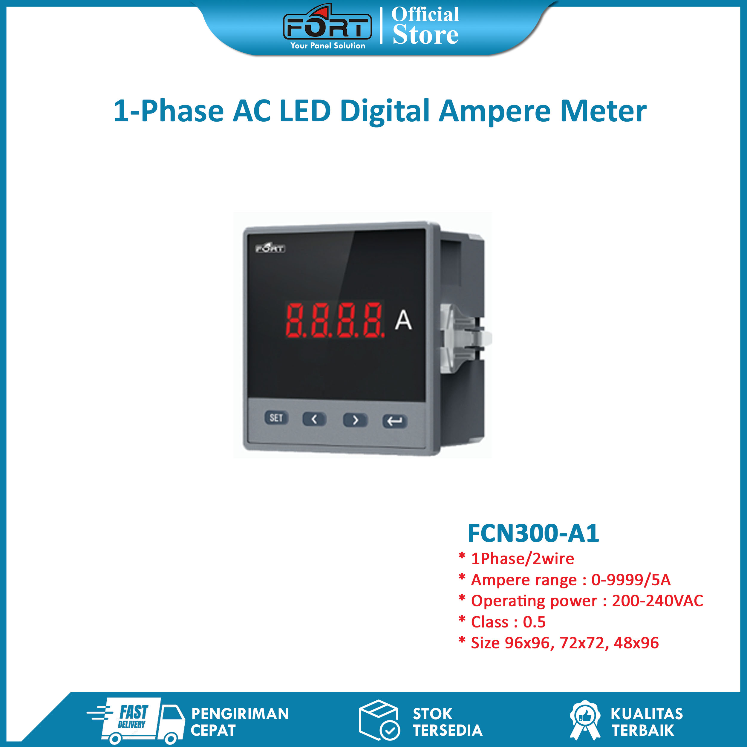 1-Phase AC LED Digital Ampere Meter FCN300-A1