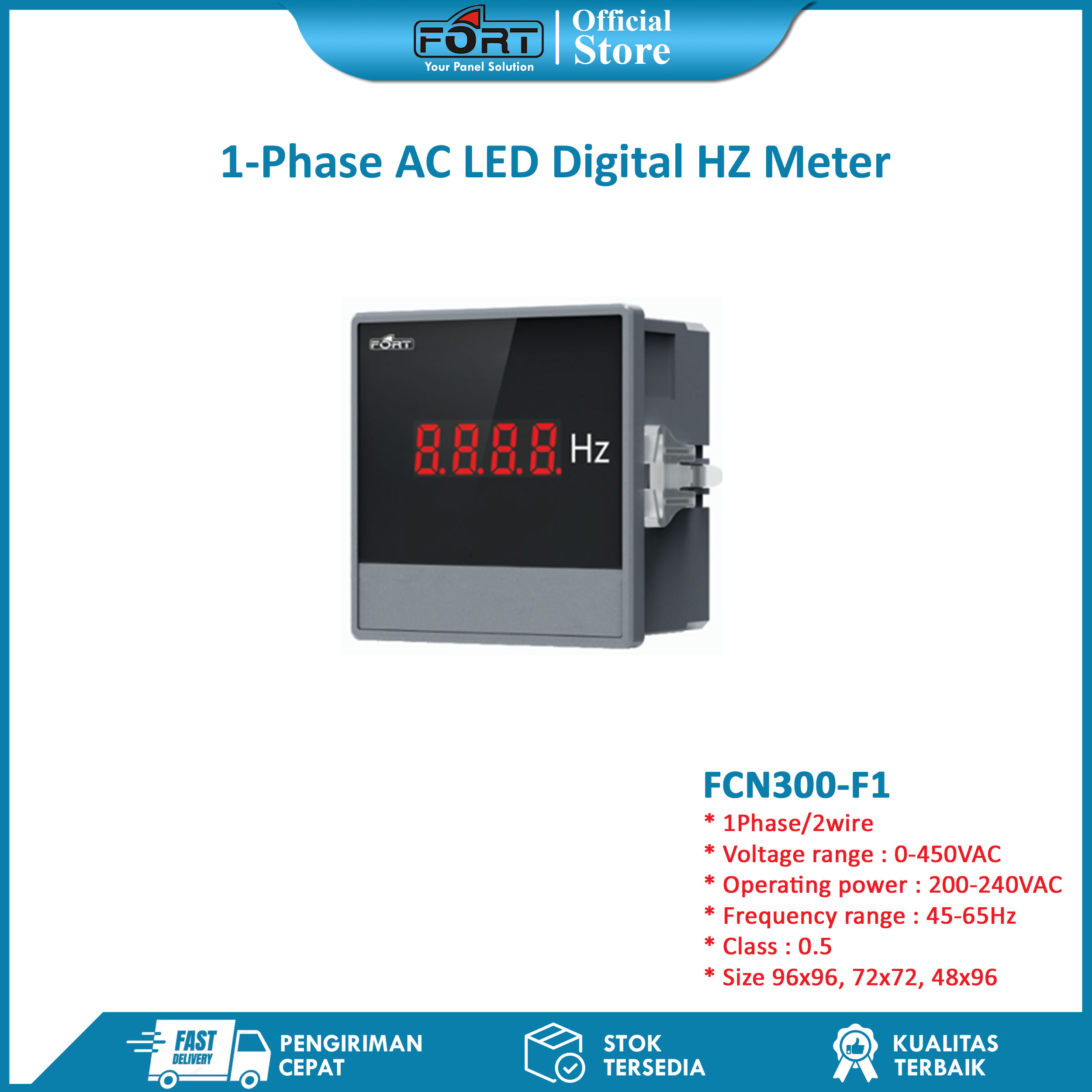 1-Phase AC LED Digital HZ Meter FCN300-F1